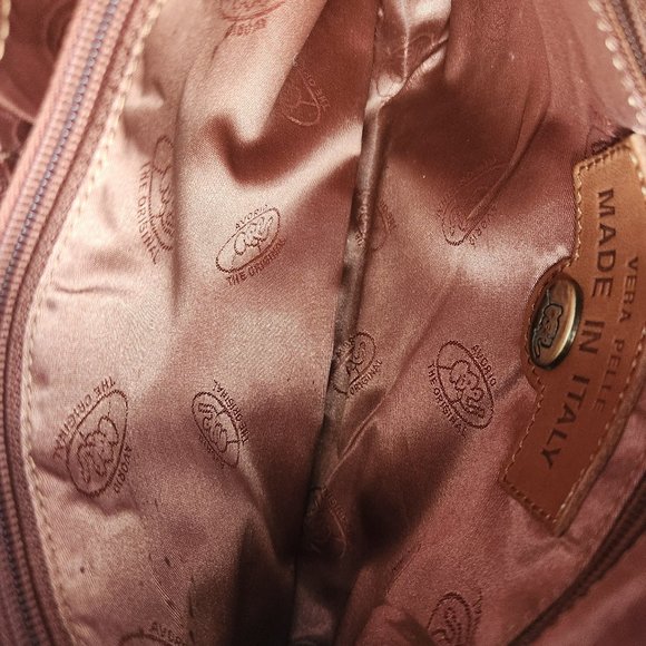 Vera Pelle Avorio Italy Leather Brown/ Multicolor Lady Crossbody/ Shoulder Purse - Picture 11 of 16